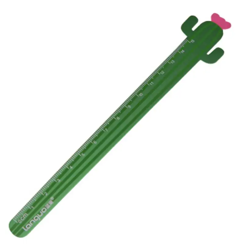 Green Cactus Metal Ruler 15cm Cute Bookmark Creativity School Stationary Regua Metal Promotional Gift Stationery