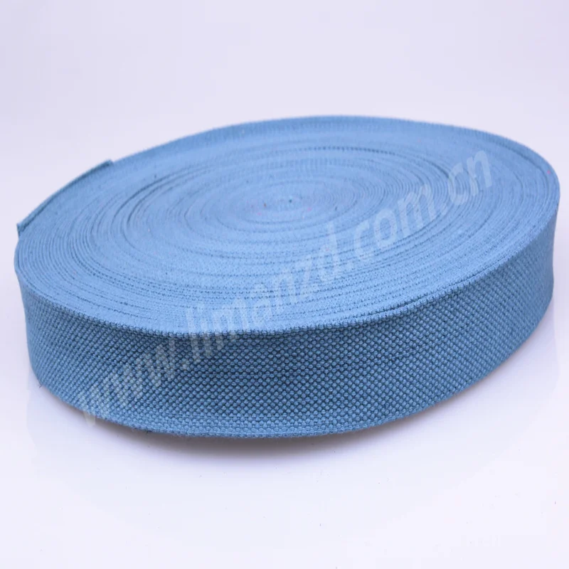 

3.2cm Water Blue Webbing Polyester Cotton Tape 1.2"