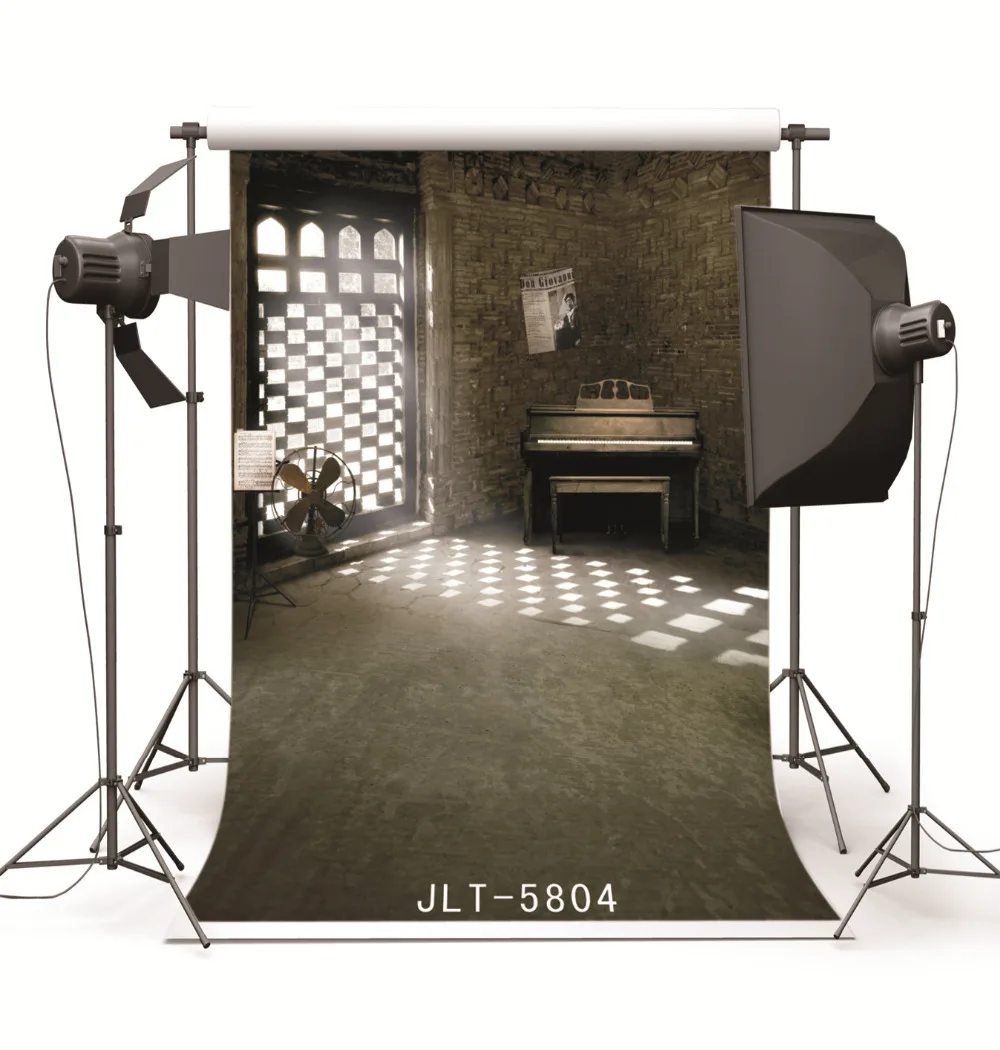 Photography Backgrounds for Photo Studio Old House Piano Computer Printed Vinyl Photographic Backdrops for Wedding Children