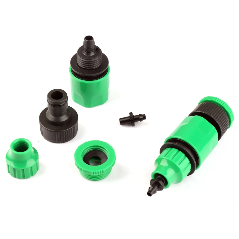 

2set G 1/2'' Faucet Joint+8/11 Or 4/7mm Hose Quick Coupling Connectors Agriculture Garden Drip Irrigation Thread Tap Rapid Joint