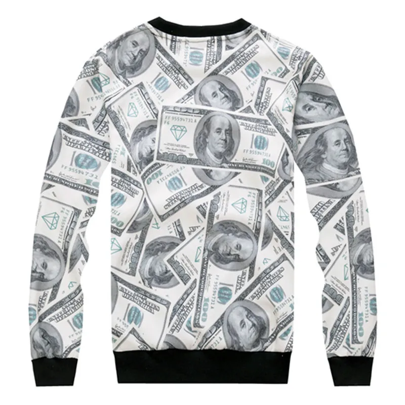 Harajulu New Funny 3D money pattern 100 dollar print sweat suits sweatshirt+sweatpants women men joggers sportsuits S-XXL R2392