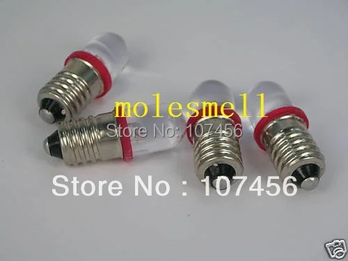 Free shipping 100pcs red E10 6V Led Bulb Light Lamp for LIONEL 1447