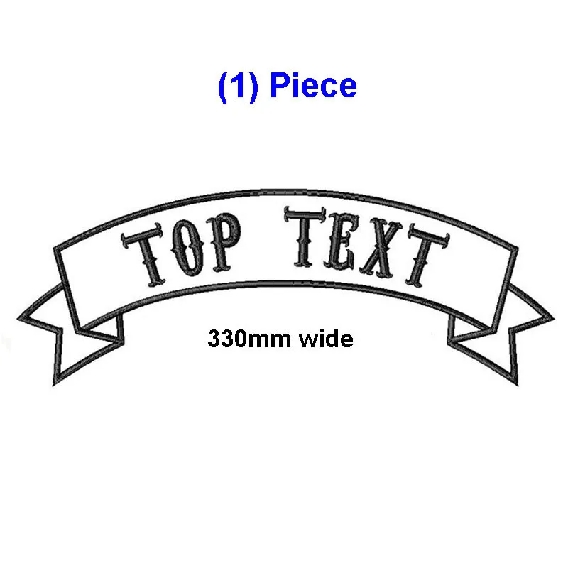 1PC 330MM Wide CUSTOM TOP SEW ON MOTORCYCLE EMBROIDERED MC ROCKER PATCH BIKER VEST CUT