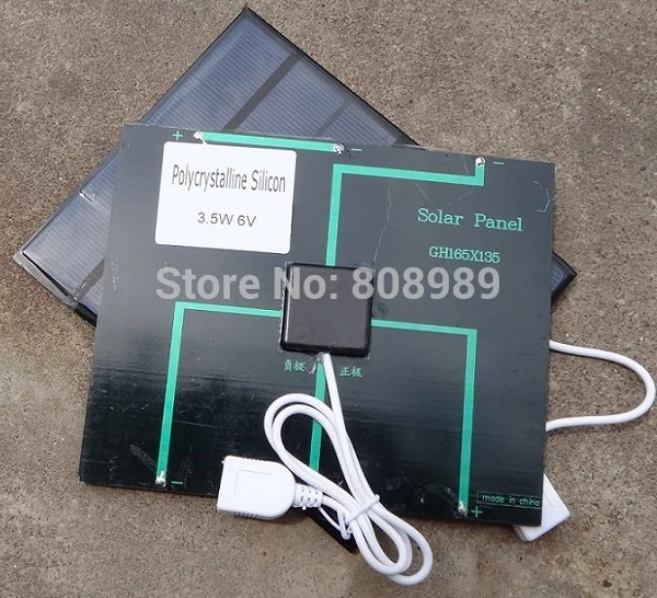 

3.5W 6V Solar Charger Solar Cell Polycrystalline Solar Panel Charger DIY Solar Mobile Charger Wholesale 10pcs/lot Free Shipping