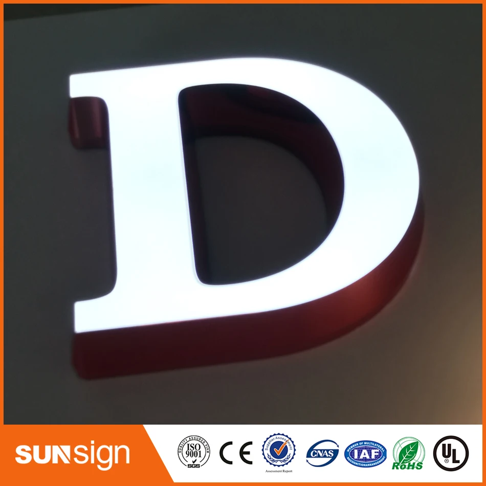 acrylic faces frontlit 3d letters