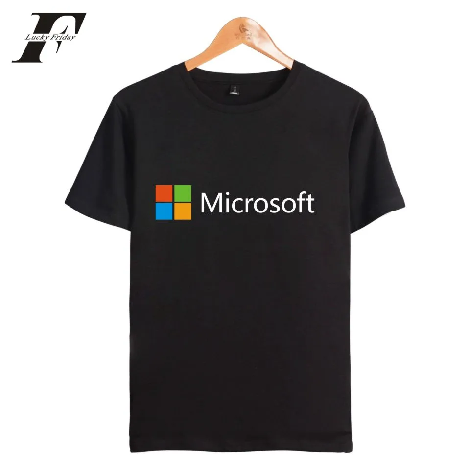 IT Google Microsoft round neck T-shirts Men women t shirts Short Sleeve Printed summer Casual Tee Shirt harajuku t-shirt clothes