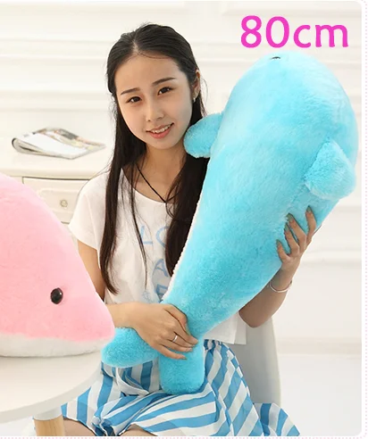 

new lovely plush dolphin toy stuffed cute blue dolphin doll gift about 80cm 0017