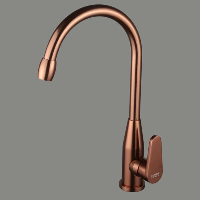 Free shipping Best quality Space aluminum gold basin faucet and polished rose golden kitchen sink faucet of hot cold water tap