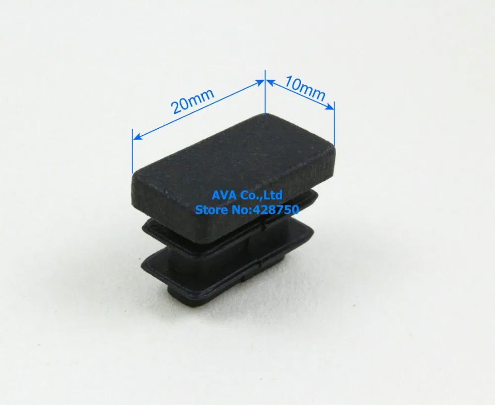 20 Pieces 10x20mm Rectangle Plastic Insert Cap Tube End Cap