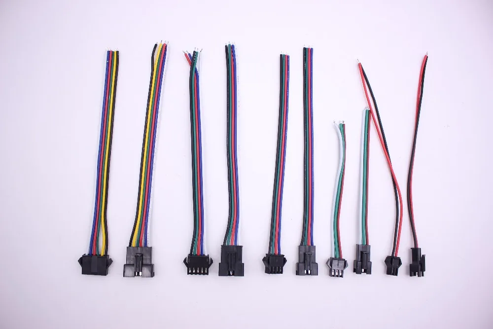 2pin 3pin 4pin 5pin 6pin led connettori a filo Maschio/femmina JST SM Spina Elettronico Connettore del cavo di Legare per led driver di luce CCTV