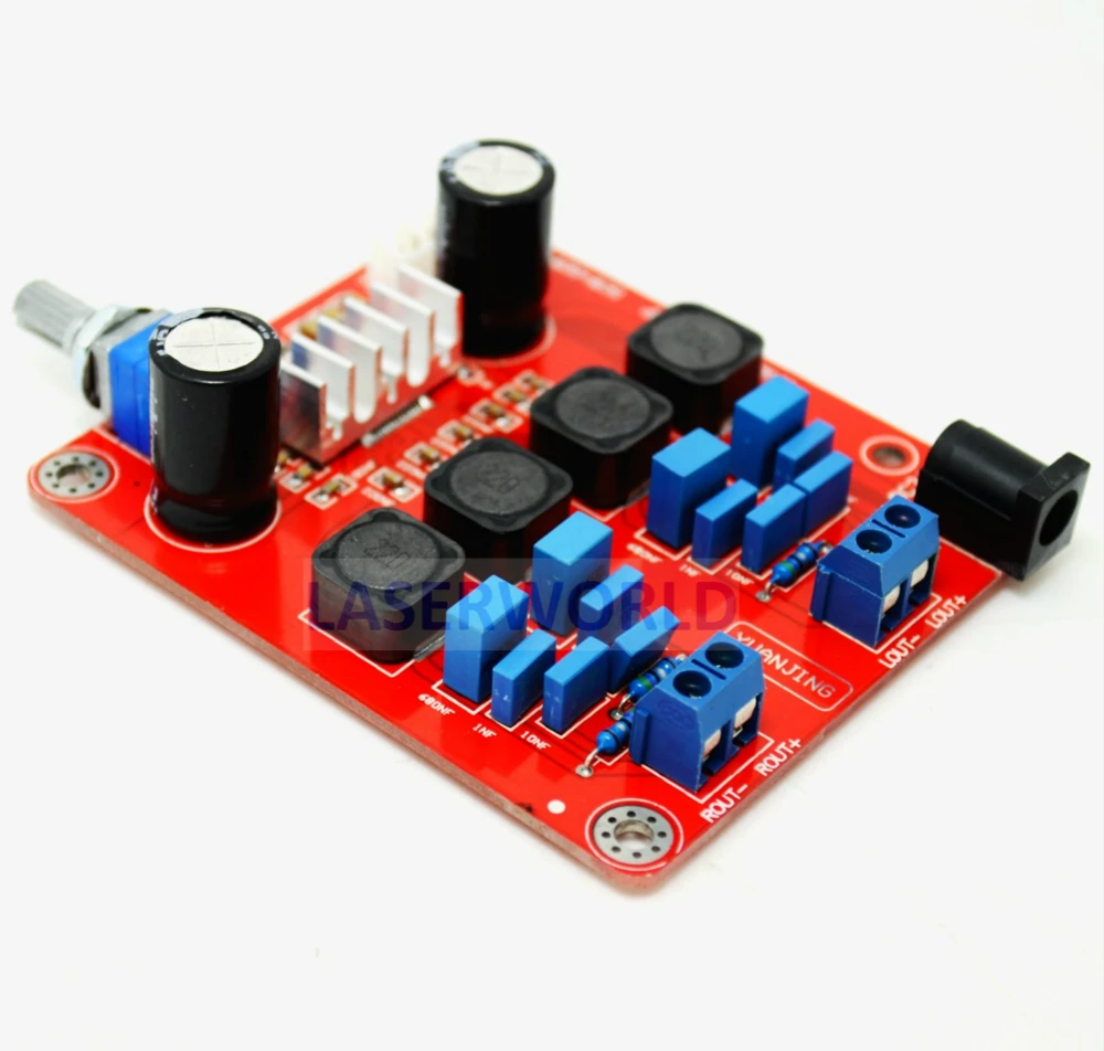 TPA3116 Class D Amplifier Board 50W+ 50W Filter Capacitor 2*10000UF DC18V-24V