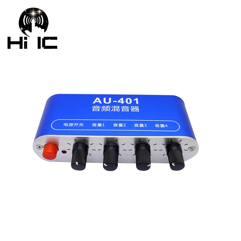 2 طرق/4 طرق ستيريو جهاز مزج الصوت مجلس محرك مضخم ضوت سماعات الأذن خلط المجلس لتقوم بها بنفسك NJM3414 اثنين/أربعة مدخلات إخراج واحد