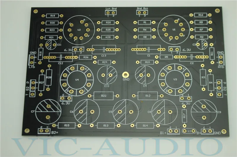 DIY Projects Gold-plated Audio Single-ended Amplifiers Double Track 185*125*3mm PCB Board 1Piece Free Shipping