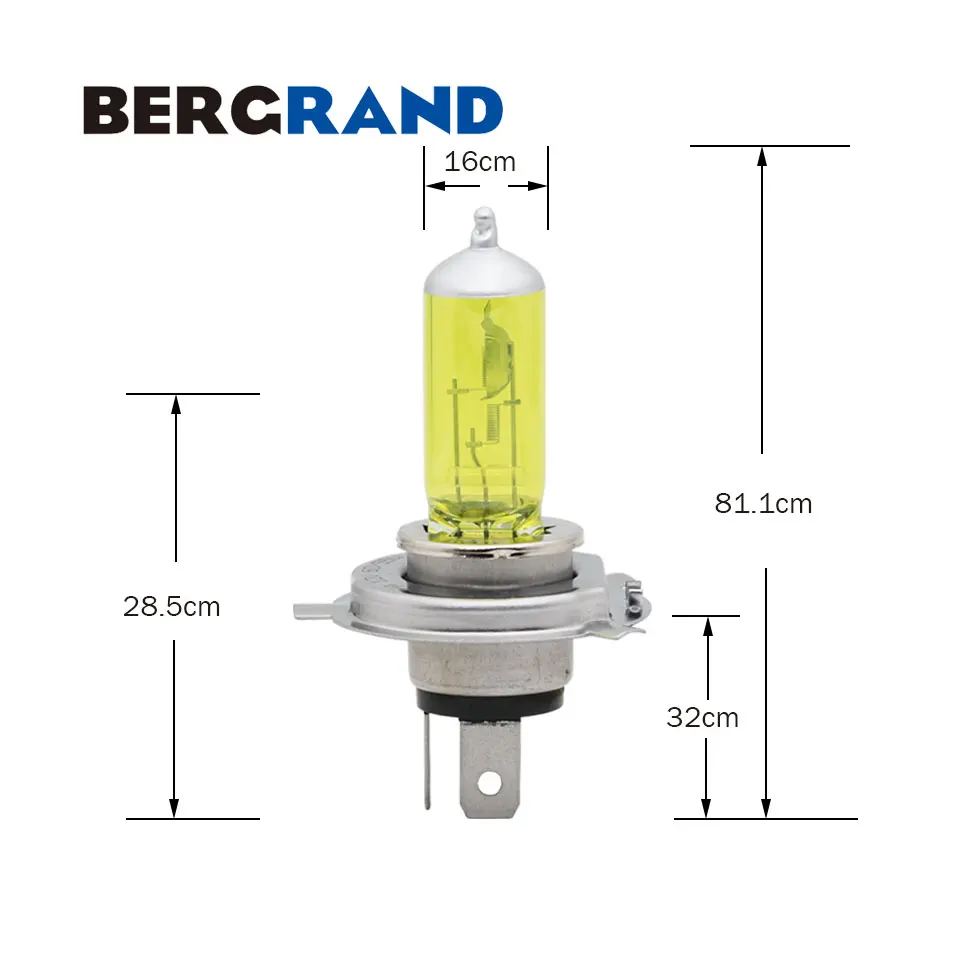 2PCS Bulbs H4 12V 60/55W Halogen Lamp Yellow Headlight Bulb Far& Near the light DC 12V Best Penetration light bulbs for auto image 5