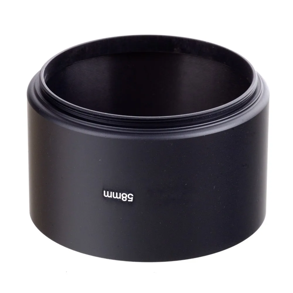Camera Lens Hood Metal Tele Telephoto 49mm 52mm 58mm 55mm 62mm 67mm 72mm 77mm 82mm Screw-in Tubular For Canon Nikon Sony Leica