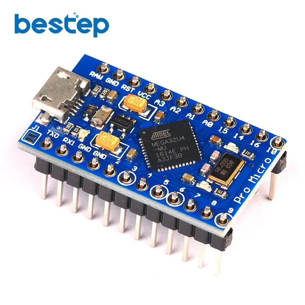 Pro Micro ATmega32U4 5V 16MHz Replace ATmega328 For Arduino Pro Mini With 2 Row Pin Header For Leonardo Mini Usb Interface