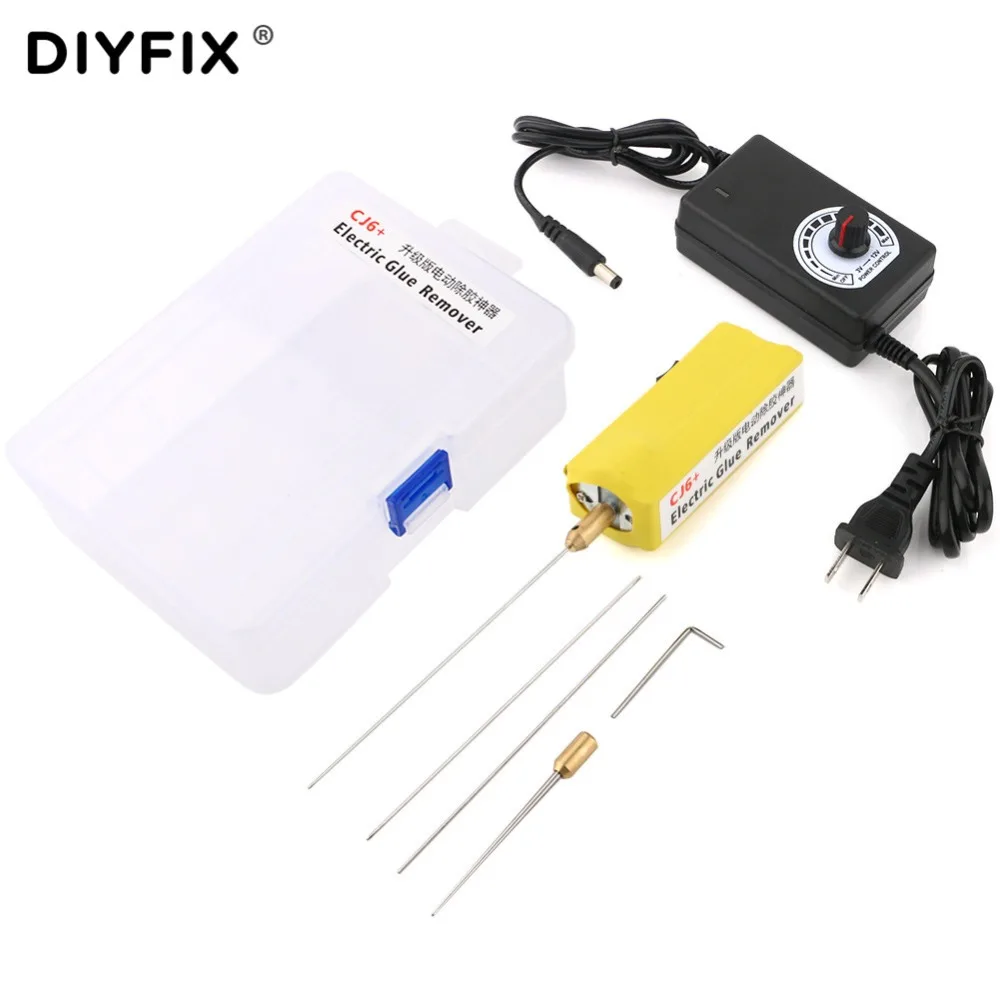 DIYFIX LCD Screen OCA Clean Tools Electric Glue Remover with Speed Regulator CellPhone LOCA OCA Glue Removing Clean Tool Set