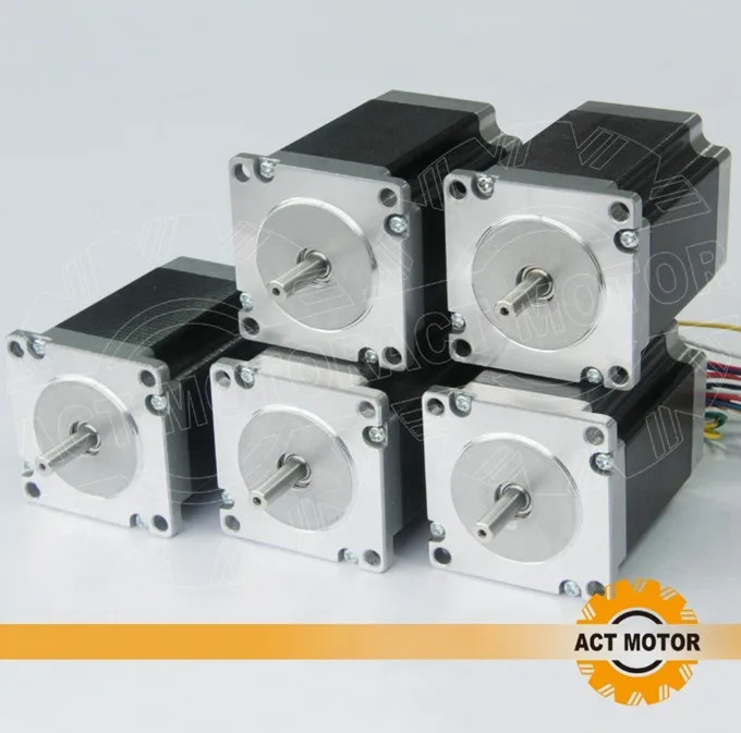 

ACT Motor 5PCS Nema23 Stepper Motor 23HS8630B Dual Shaft 6-Lead 270oz-in 76mm 3.0A CE ISO ROHS Engraving Laser Machine