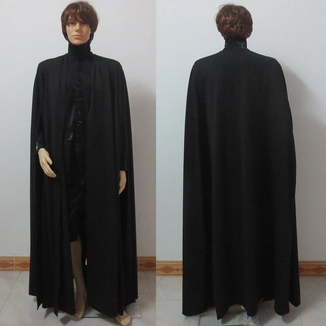 映画死の秘宝セブルススネイプコスプレ衣装黒ローブハロウィン制服カスタムメイド任意のサイズ - AliExpress