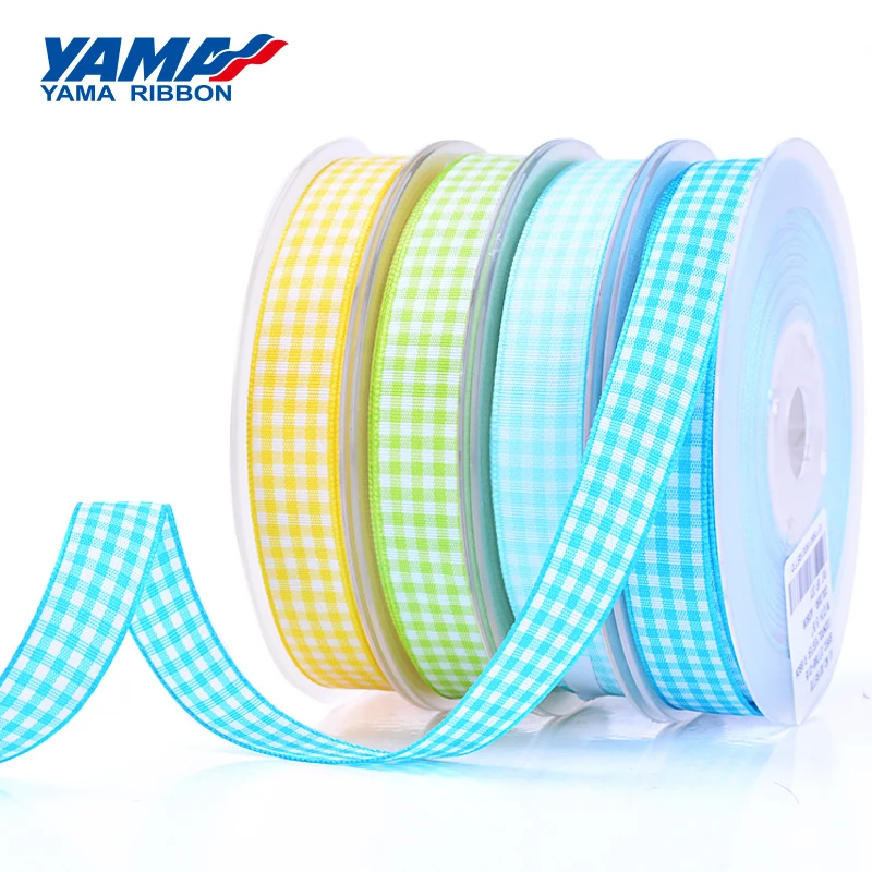 YAMA-Scottish Tartan Plaid Ribbon, 9mm, 16mm, 25mm, 38mm, Polyester, Gift Wrapping, Wedding Sewing, Crafts Packing, 100 Yards/lo