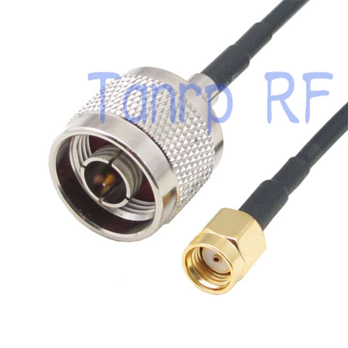 

10pcs 8in N male plug to RP-SMA male plug RF adapter connector 20CM Pigtail coaxial jumper cable RG174 extension cord