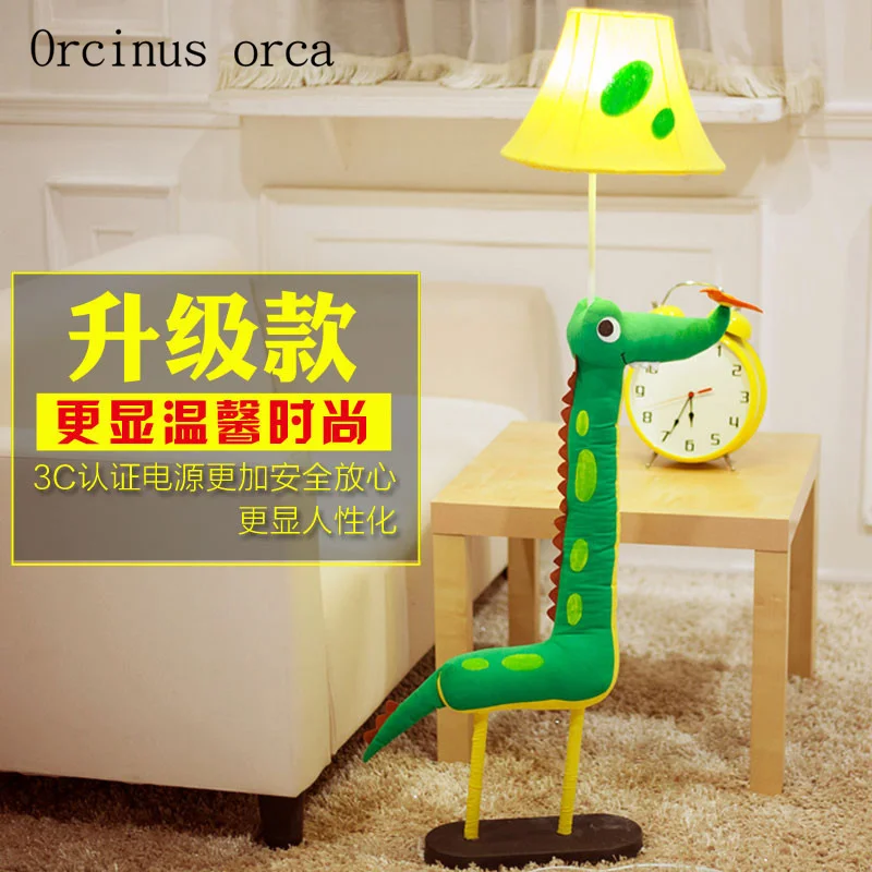 Children's room, cartoon floor lamp, cloth, animal vertical desk lamp, creative lovely baby room night lamp Postage free