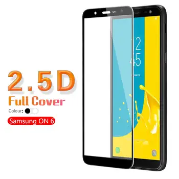 2.5D tvrzené sklo s ochranou proti poškrábání a plným pokrytím pro Samsung ON 6 J600G, čiré ochranné sklo, bílá a černá + látka 10 nejlepší prodej Náhradní displej Samsung - №3
