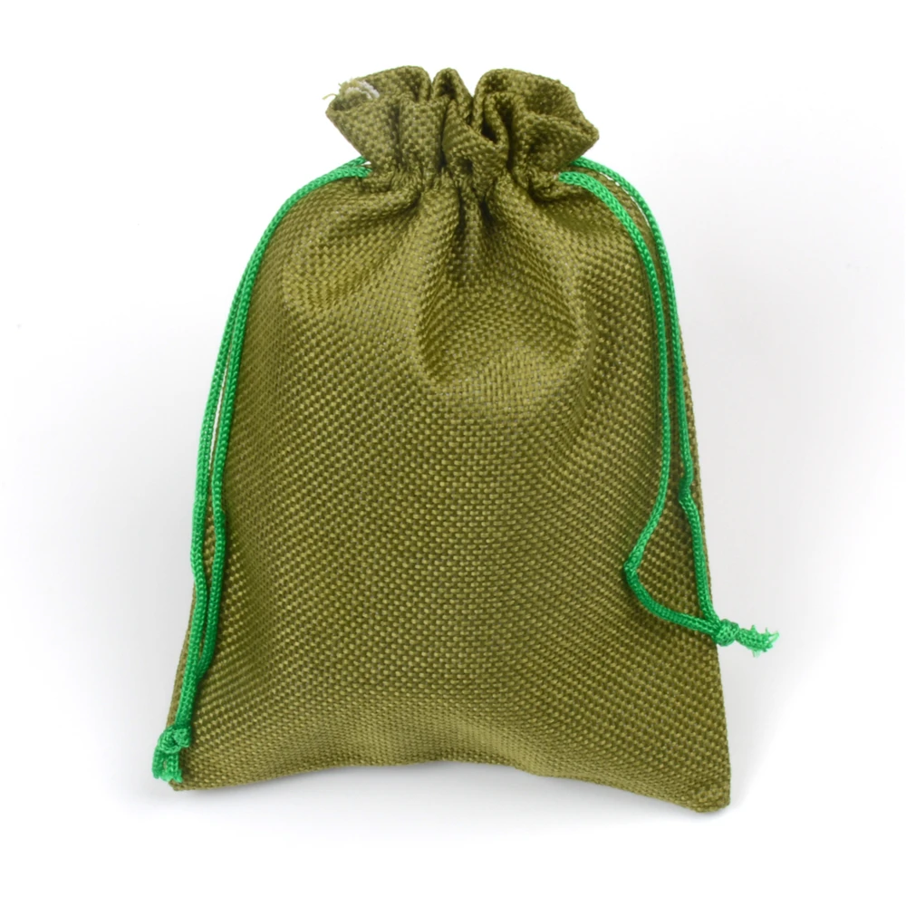 

Rustic Natural Burlap Bags Drawstring Jute Bag Candy Gift Christmas Wedding Favors Home Storage Packaging Pouches Wedding Decor