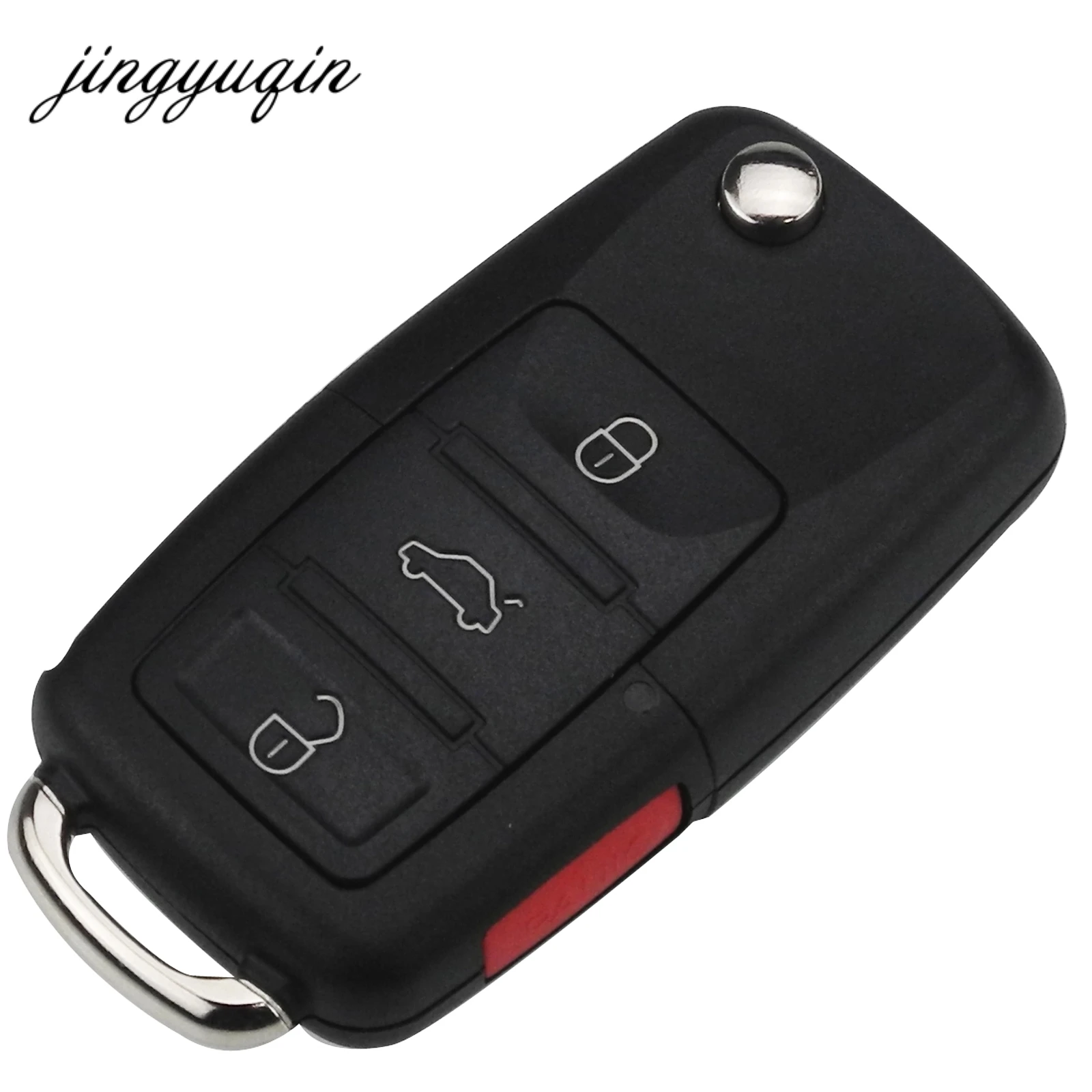 jingyuqin 30pcs 2 Button Remote Flip Car Key Shell for VW Volkswagen MK4 Bora Golf 4 5 6 Passat Polo Bora Touran Touareg