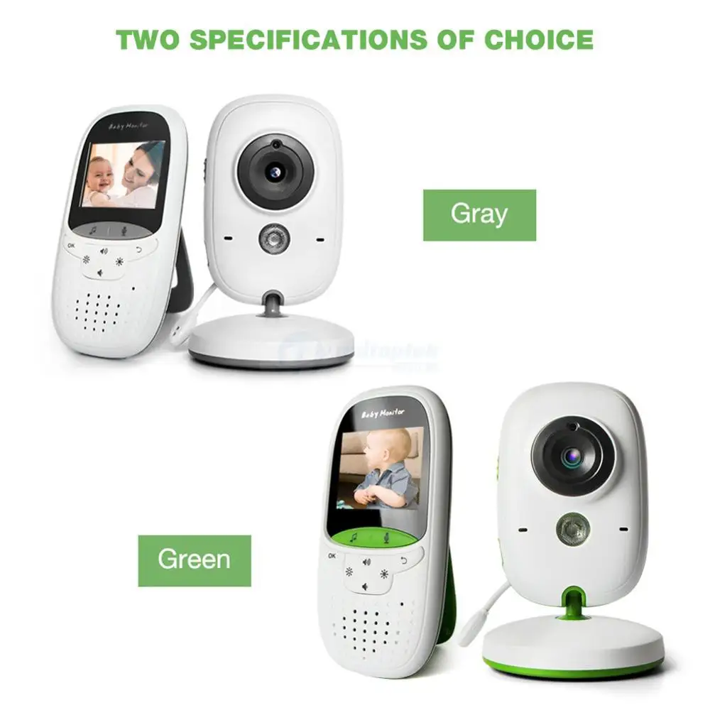 2.0 inch Video Color Wireless Video Baby Monitor VB602 Baby Nanny Camera Intercom Night Vision Camera Temperature Monitoring