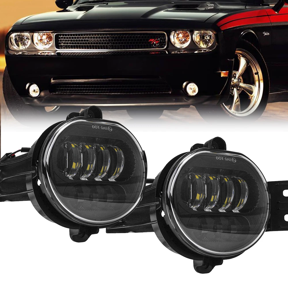 

Black Chrome 1Pair 63W Hot Fog Lamp Assembly for dodge ram 1500/2500/3500 New Body Style models only Fog Lamp Pasing Lights.