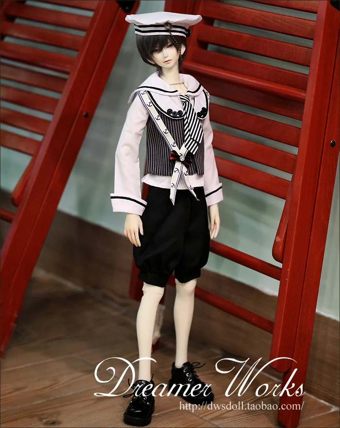 1/6 1/4 1/3 scale BJD clothes hat+vest+shirt+shorts Sailor suit for BJD/SD doll accessories,Not included doll,shoes,wig,1215