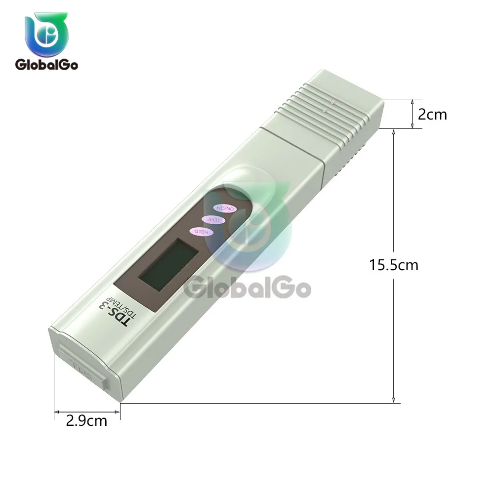 TDS-3 Portable Pen Digital Water Meter Filter Measuring Water Quality Purity Monitor PH TDS Temperature Sensor Tester Meter