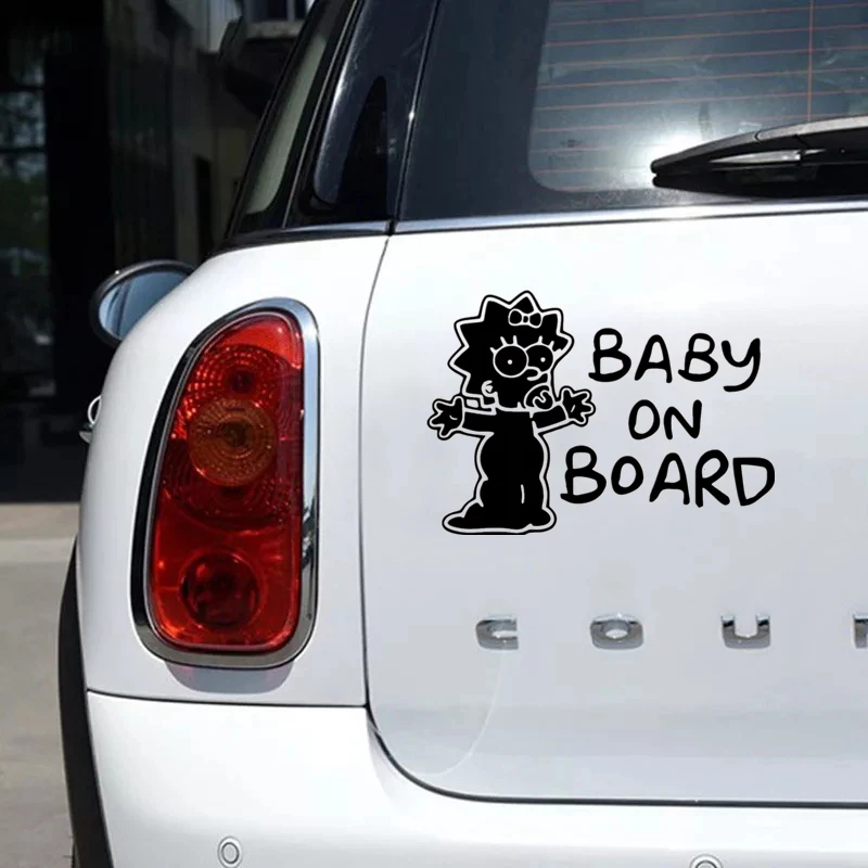 CK2282 #15*21 centímetros Baby on Board funny carro adesivo de vinil decal prata/preto carro auto adesivos para janela do carro