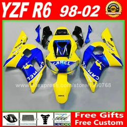 Custom Fairings set for YAMAHA R6 1998-2002 YZFR6 yellow camel body parts kit yzf-r6 98 99 00 01 02 fairing kits 1999 2000 2001