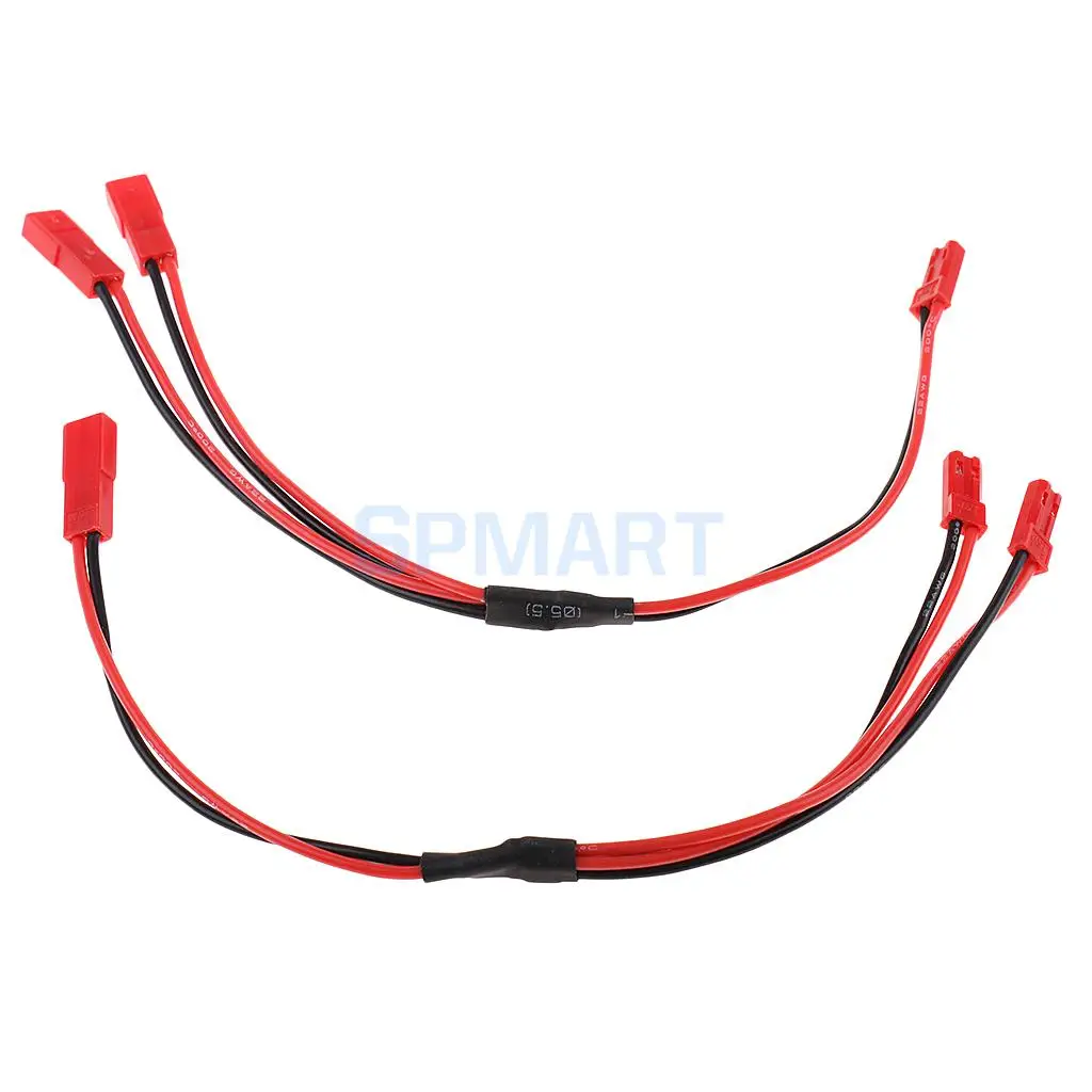 2pcs RC Lipo Battery Cable Male & Female 1:2 Y Splitter 20AWG JST Connector