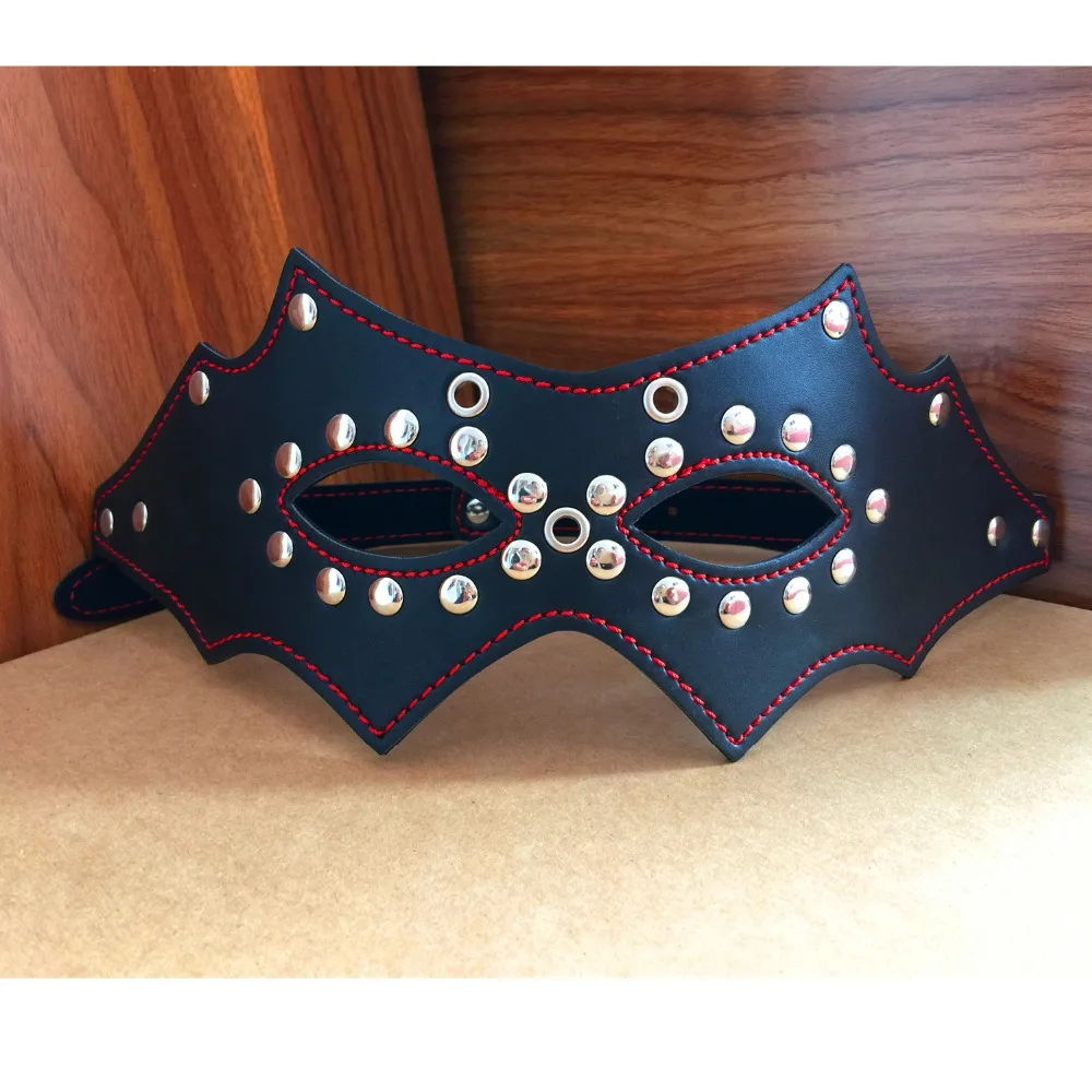 Sexy Lady Mask Eye Mask rivetti leather Masquerade Roleplay Blindfold giochi per adulti BDSM Bondage Night Club Party Eye Mask Sex