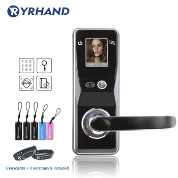 Electronic door lock face recognition lock digital security touch screen keyless face smart door lock