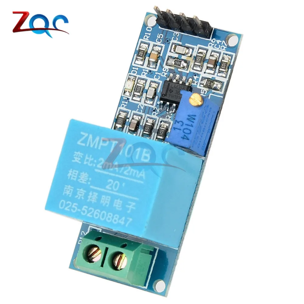 Módulo transformador de voltaje monofásico activo, Sensor de voltaje de salida de CA para Arduino Mega ZMPT101B 2mA