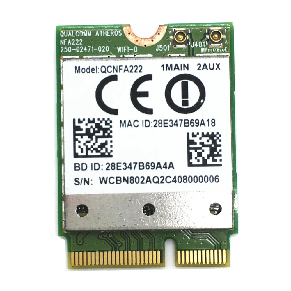 

For QCNFA222 2.4GHz/5GHz 802.11ABGN 300Mbps Support Bluetooth 4.0 WiFi Card for ACER V3-371 E5-571G V5-573G