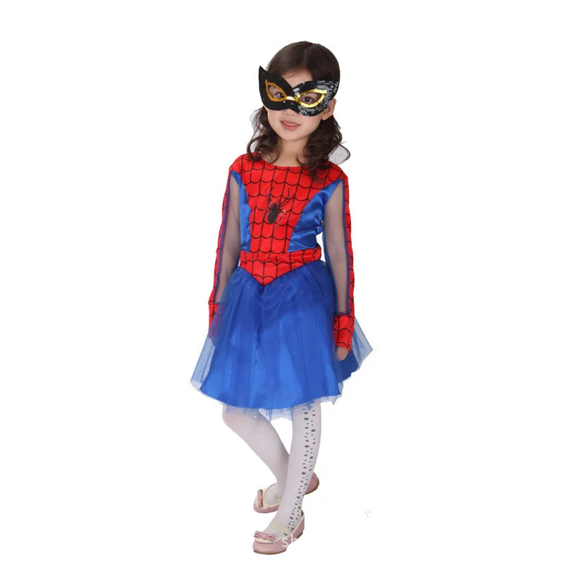 Costumes de cosplay d'araignée de carnaval d'Halloween pour des filles, costume pour des enfants, fête d'anniversaire de paupières