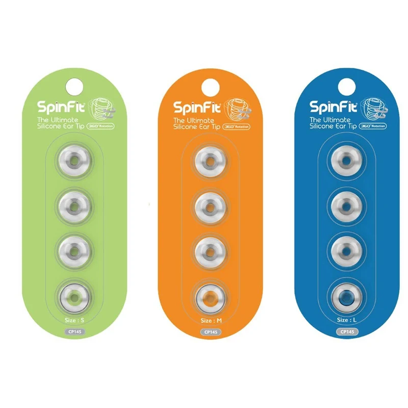SpinFit CP145 Patented Eartips for Replacement 4.5mm Nozzle Dia Ear tips Earphone Silicone Case