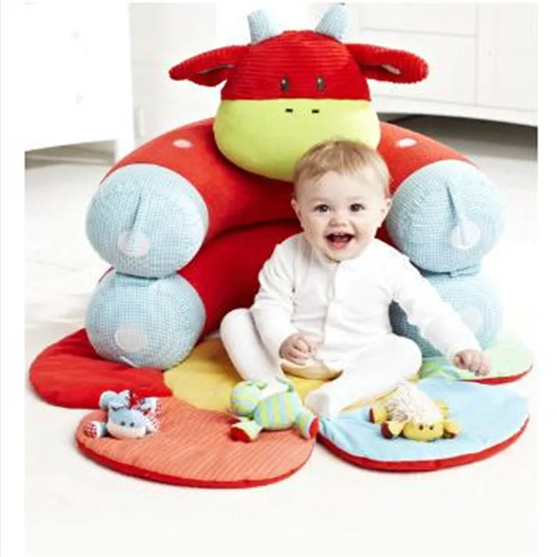 

Red Cow Inflatable Baby Sofa Seat Blossom Farm Sit Me Up Cosy Infant Play Mats EC-003