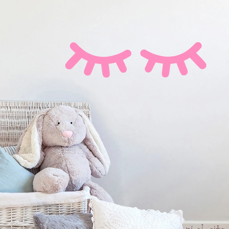 Sleepy Eyes Lashes Lash Wall Stickers Decals - 4 Sizes & 20 Colours Available