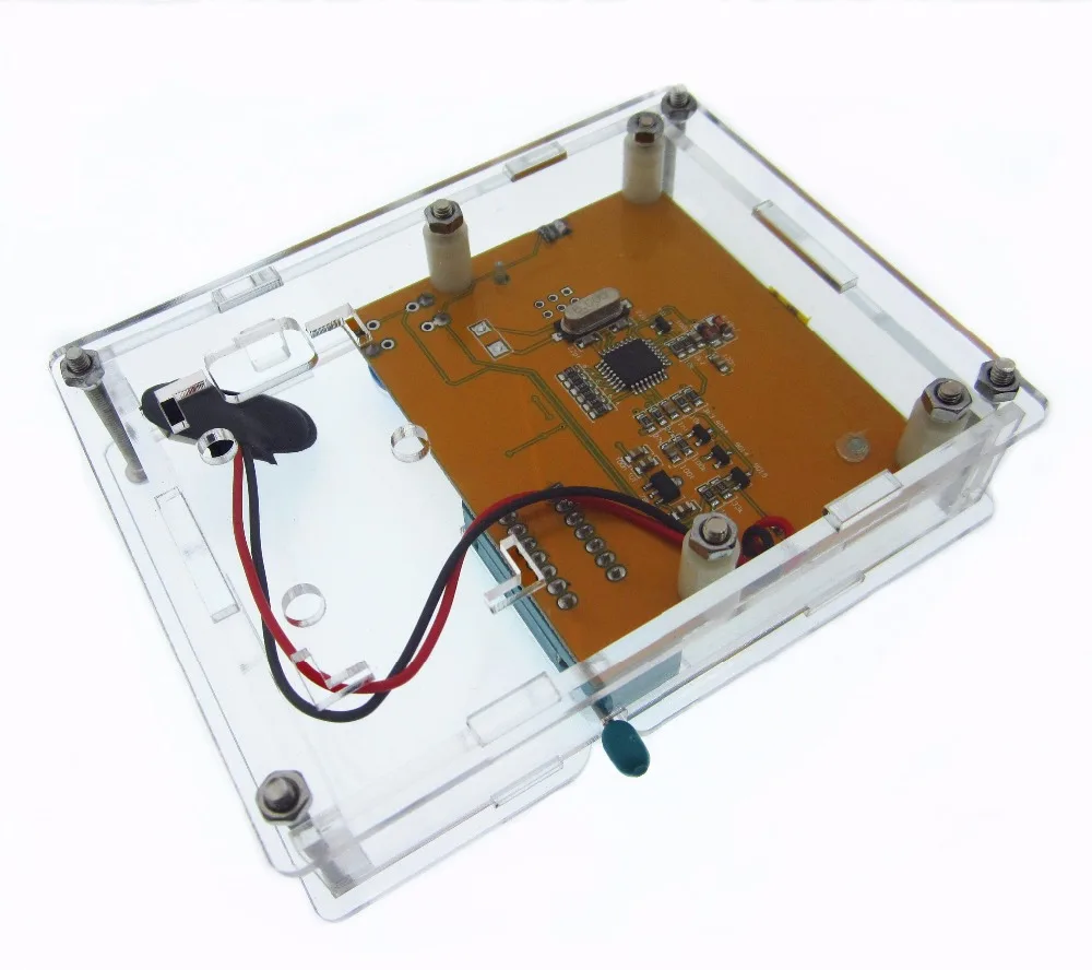 Diode Triode Capacitance ESR Meter MOS PNP LCR-T4 Transistor Tester LCD Display Mega328 Transistors Diodes With Acrylic Case