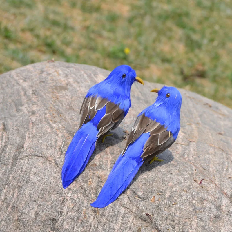 simulation couples birds about 16cm fall in love feathers birds one lot/ 2 pcs handicraft prop,home garden decoration gift p0877