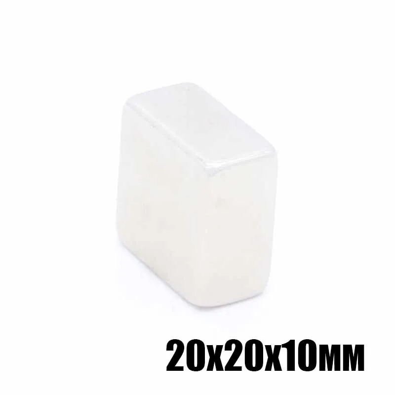 

2pcs 20x20x10 mm Neodymium magnet Rare Earth small Strong block permanent 20*20*10mm fridge Electromagnet NdFeB nickle magnetic