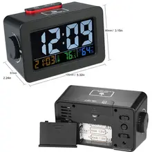 Digital Alarm Clock with Thermometer and Phone Charger #5