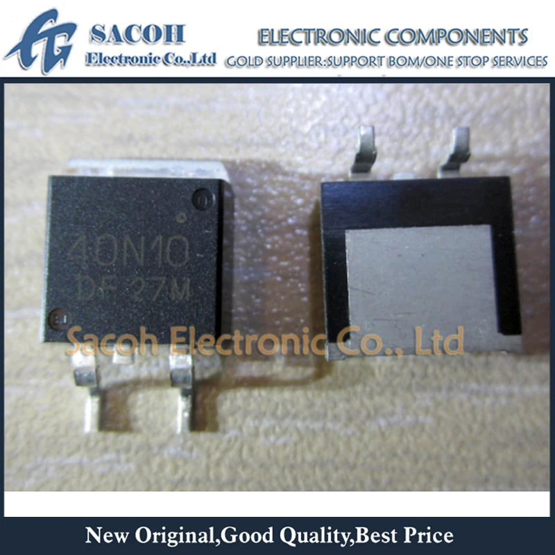 New Original 10Pcs/Lot RF1S40N10LESM F40N10LE 40N10 TO-263 40A 100V Low Voltage Power MOSFET Transistor