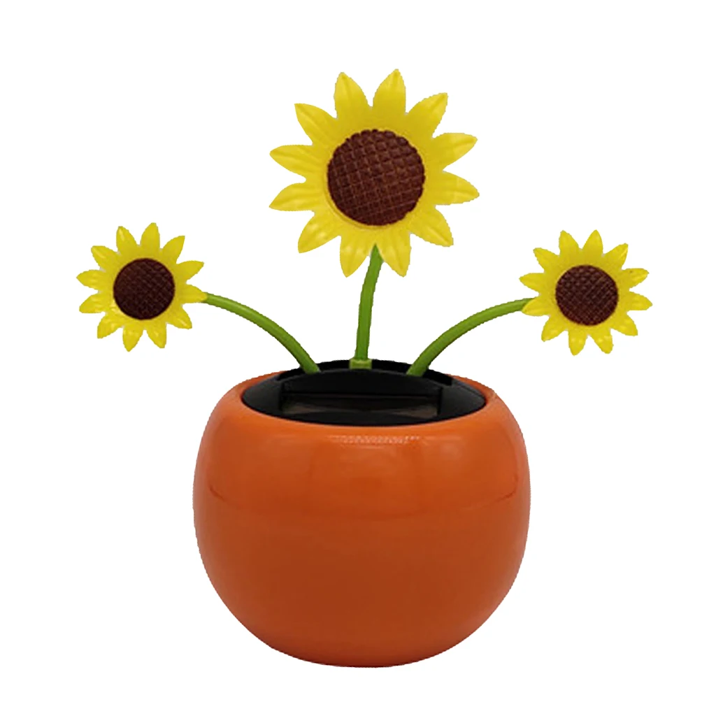 1 stück Solar Powered Tanzen Schwingen Blume-Sonnenblumen Büro Schreibtisch & Auto Decor Kinder Wissenschaft Und Lustige Spielzeug Geschenke für Freunde